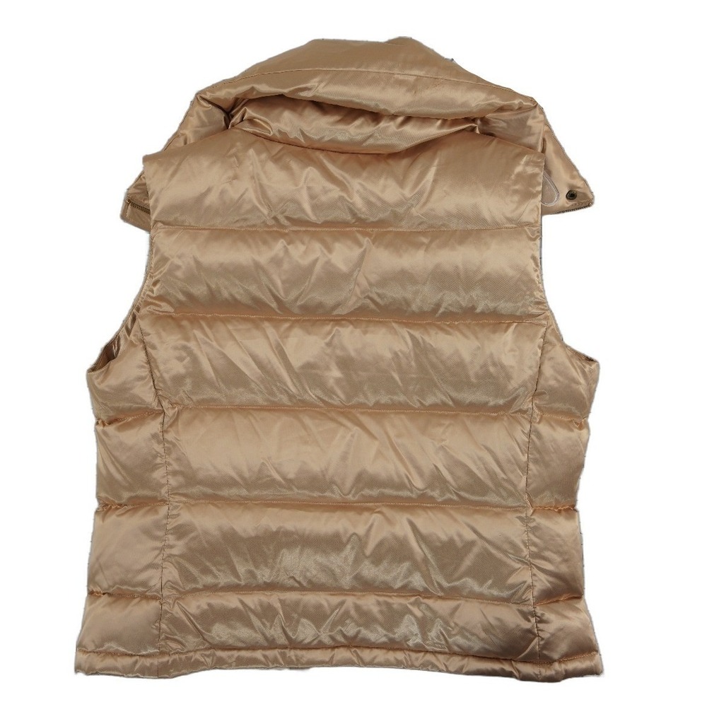 NWT Talbots Down Puffer Vest Women's Size Large Champagne Gold Funnel Neck - Picture 3 of 8